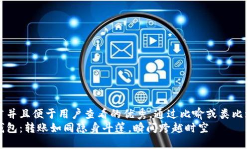 思考一个推广并且便于用户查看的优秀，通过比喻或类比增加趣味性  
比特币手机钱包：转账如同隐身斗篷，瞬间跨越时空